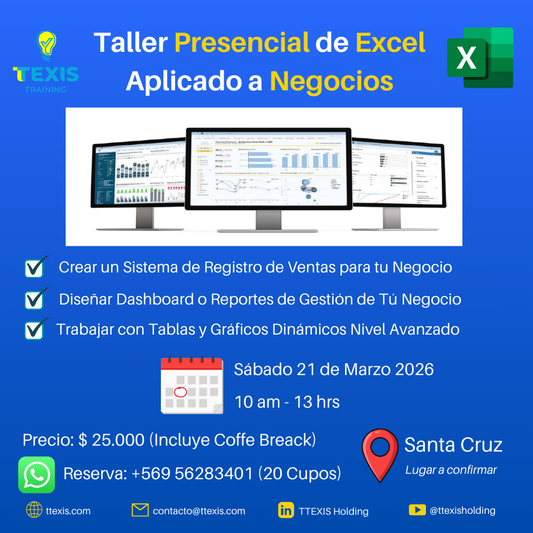 Taller Presencial de Excel Avanzado Aplicado a Tu Negocio